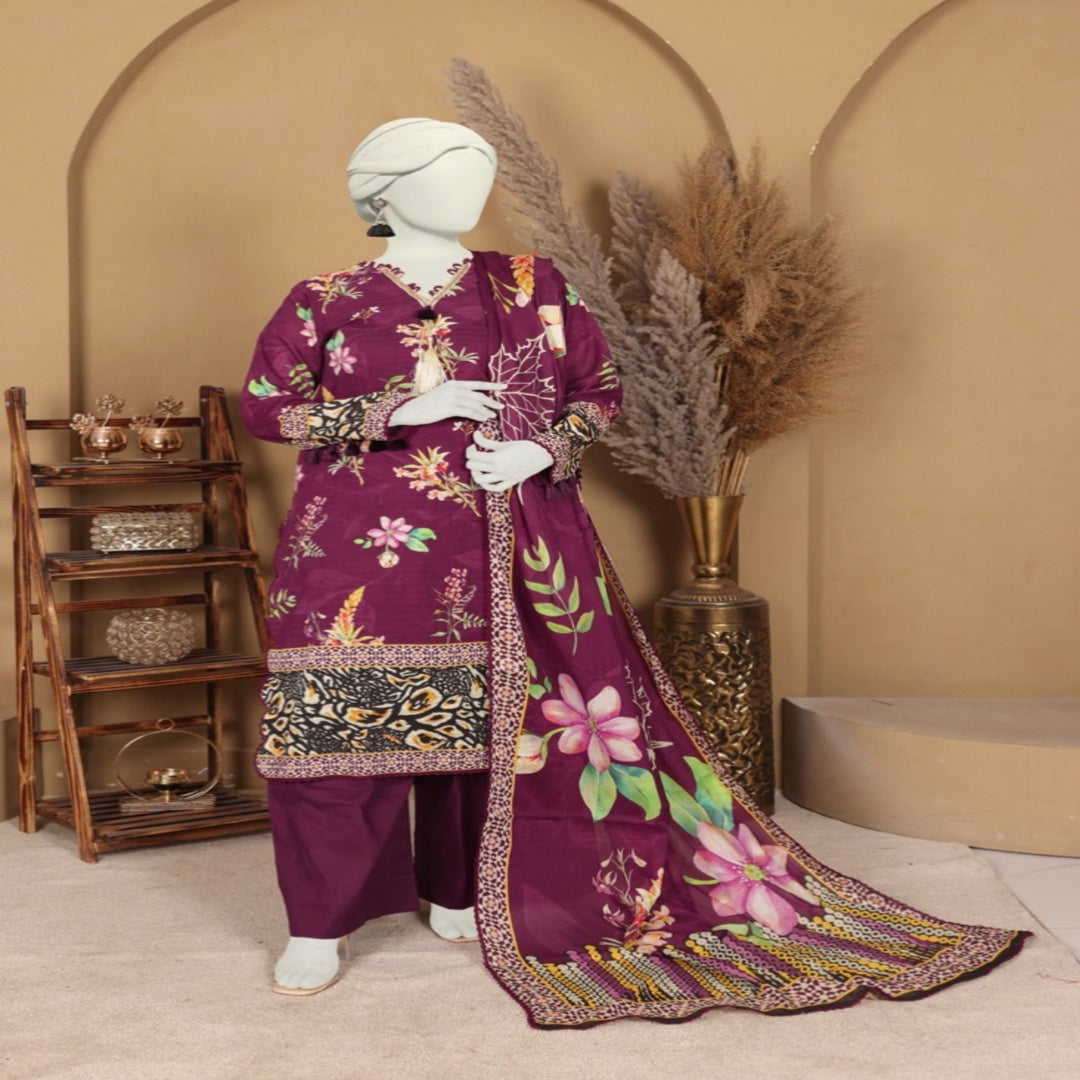 DORIA LAWN THREE PIECE