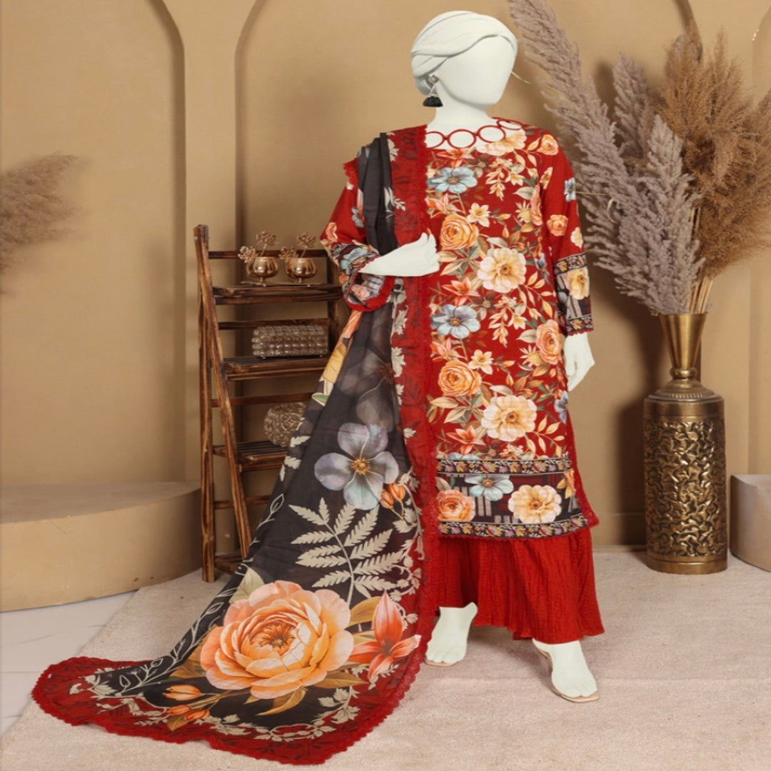 DORIA LAWN THREE PIECE